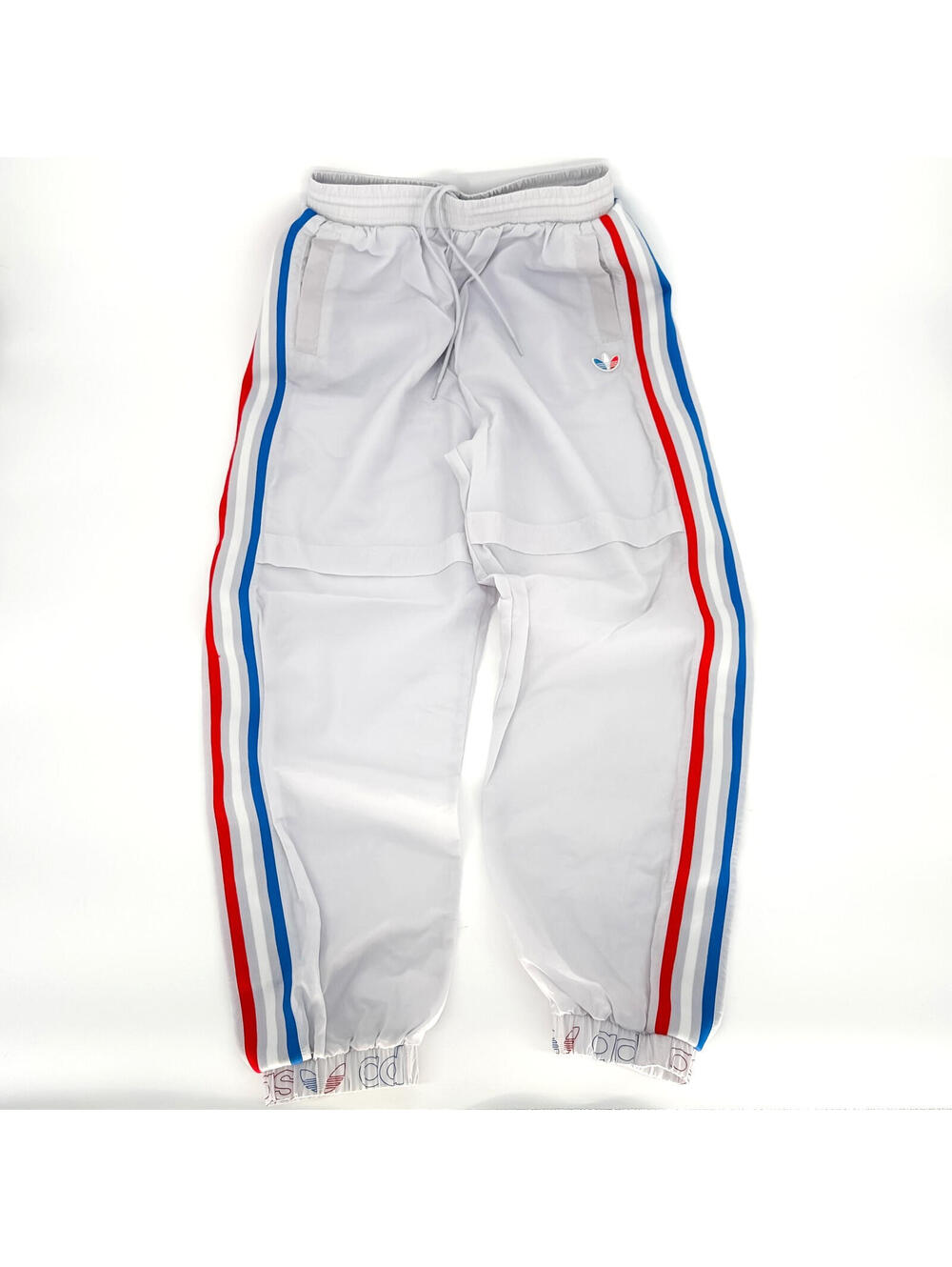 Adidas Adicolor Trefoil Jogger Pants Womens Size 10 White Track Stripe Retro